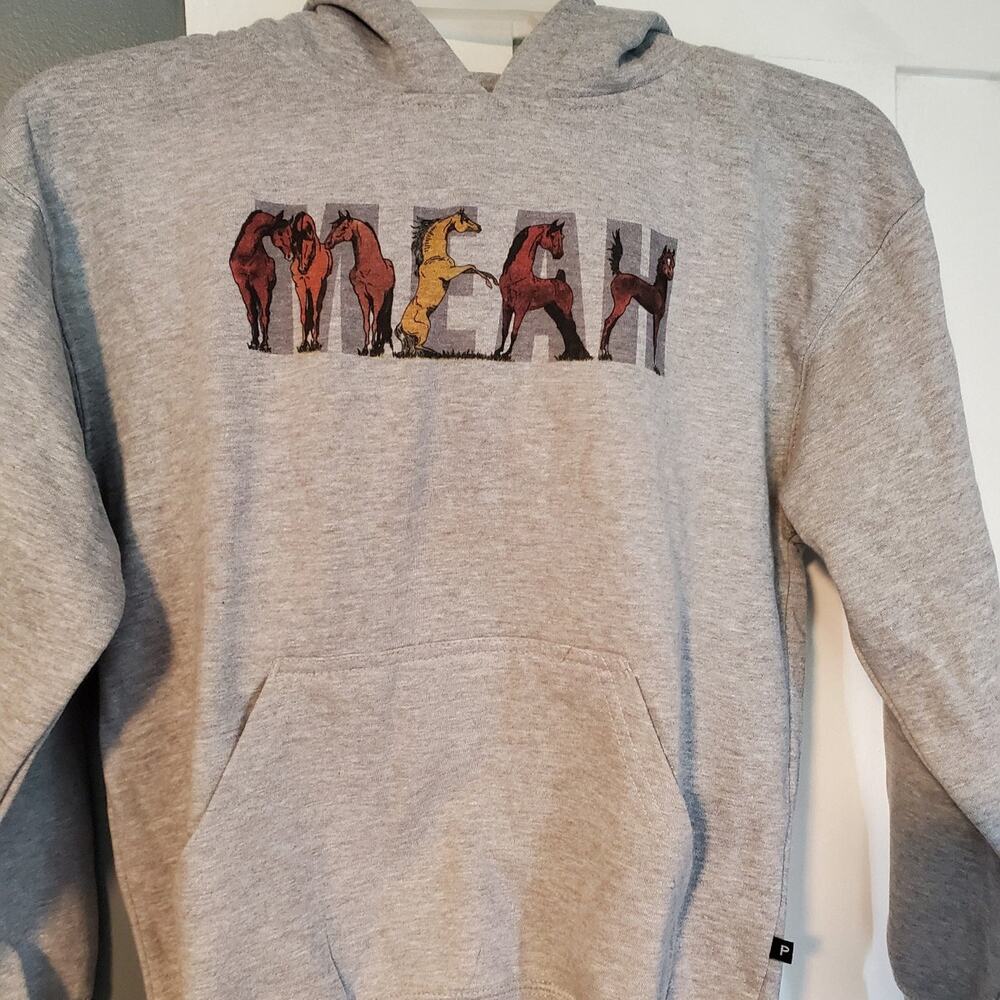 Youth size large horse Meah name Hoodie